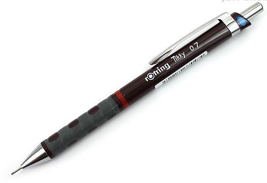 Image for ROTRING TIKKY 0.7MM MECHANICAL PENCIL BURGUNDY from Angletons Office National