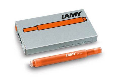 Image for LAMY T10 INK CARTRIDGES ORANGE PK5 from Angletons Office National