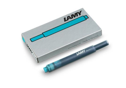 Image for LAMY T10 INK CARTRIDGES TURQUOISE PK5 from Angletons Office National