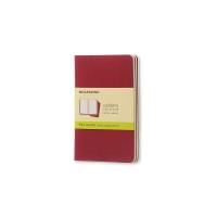 moleskine cahiers, set of 3 pocket plain red