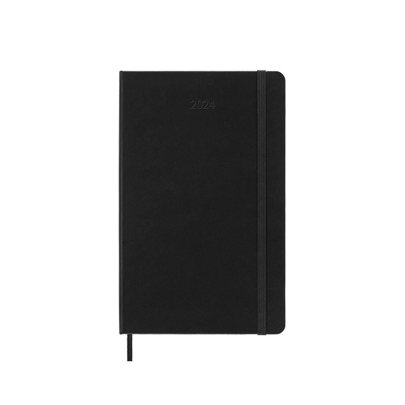 Image for MOLESKINE- 2024 - 12 MONTH WEEKLY NOTEBOOK HARD COVER DIARY - LARGE - BLACK from Angletons Office National