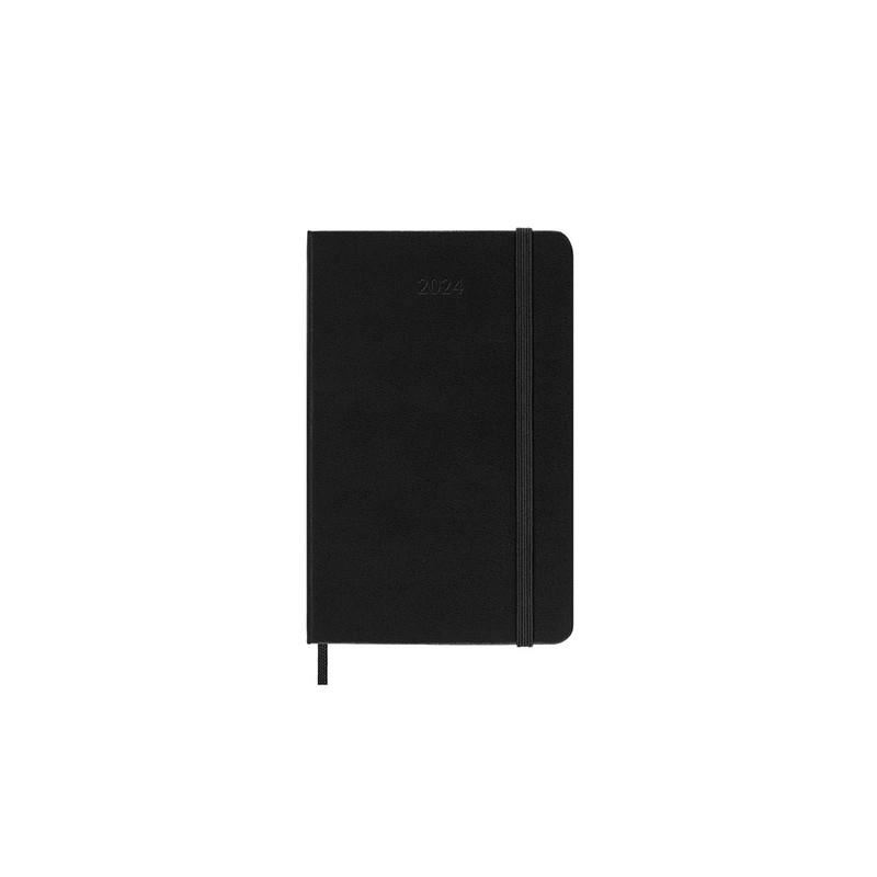 Image for MOLESKINE - 2024 - 12 MONTH WEEKLY VERTICAL HARD COVER DIARY - POCKET - BLACK from Angletons Office National