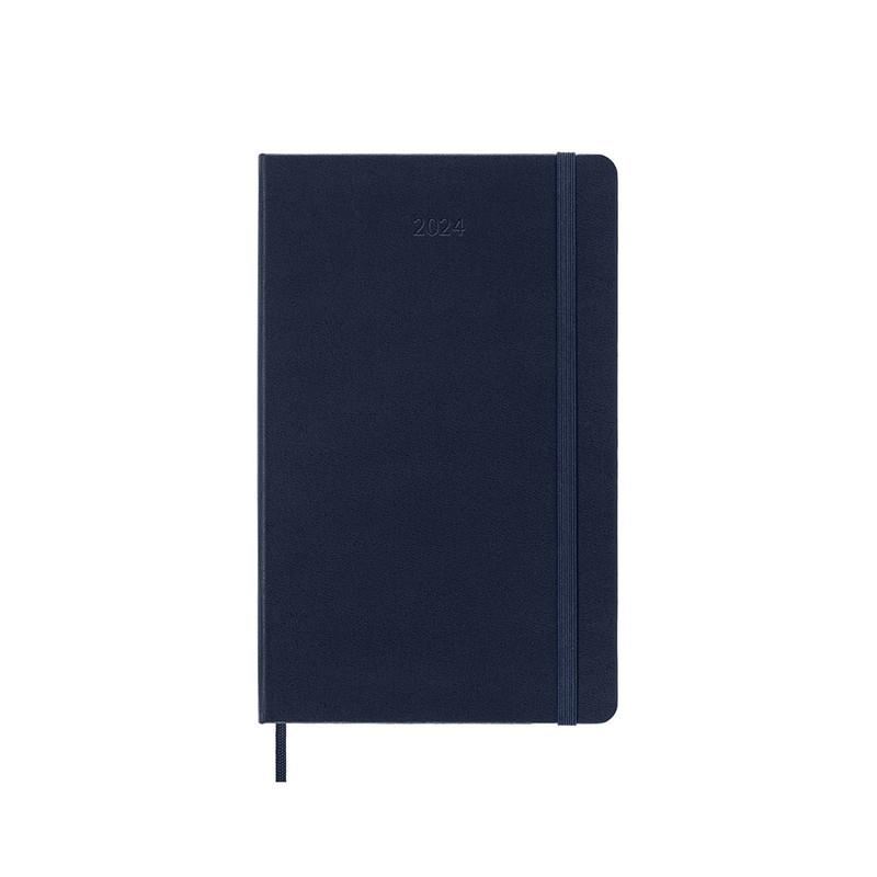 Image for MOLESKINE - 2024 12 MONTH DAILY HARD COVER DIARY - LARGE - SAPPHIRE BLUE from Angletons Office National
