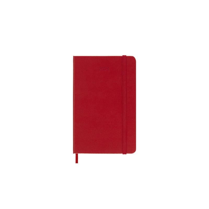 Image for MOLESKINE- 2024 - 12 MONTH WEEKLY NOTEBOOK HARD COVER DIARY - POCKET - SCARLET RED from Angletons Office National