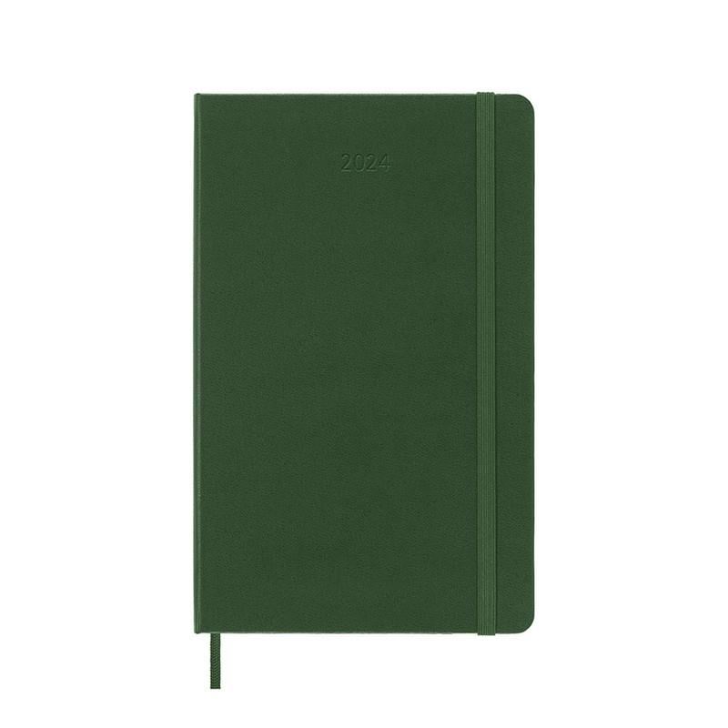 Image for MOLESKINE- 2024 - 12 MONTH DAILY HARD COVER DIARY - LARGE - MYRTLE GREEN from Angletons Office National