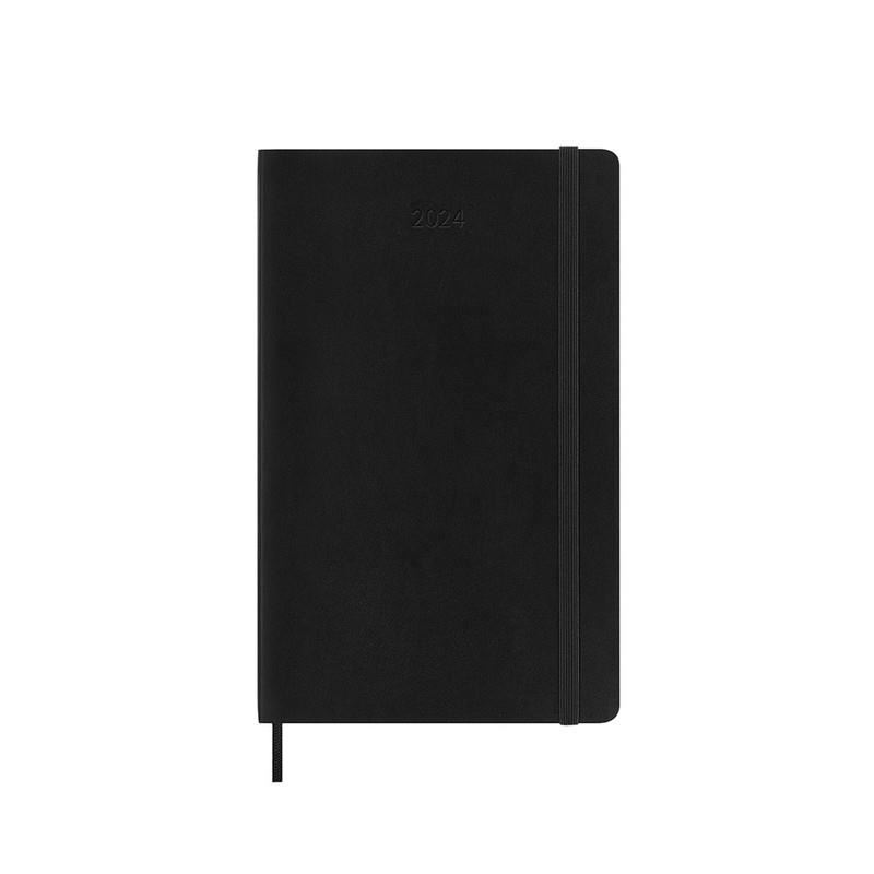 Image for MOLESKINE - 2024 - 12 MONTH WEEKLY HORIZONTAL SOFT COVER DIARY - LARGE - BLACK from Angletons Office National