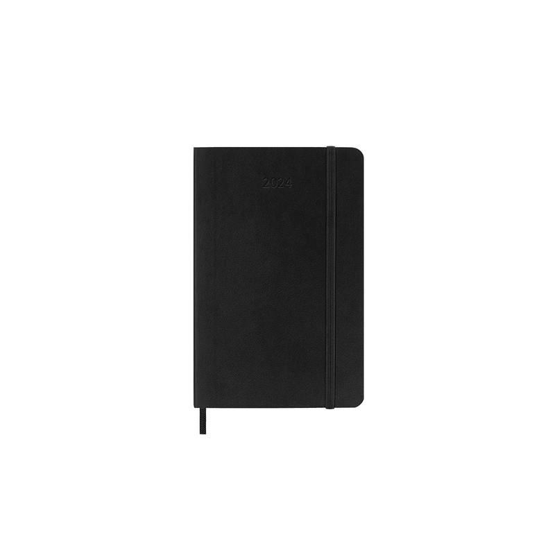 Image for MOLESKINE- 2024 - 12 MONTH WEEKLY NOTEBOOK SOFT COVER DIARY - POCKET - BLACK from Angletons Office National