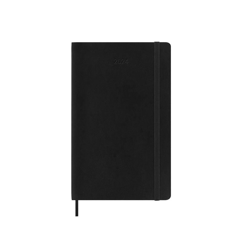 Image for MOLESKINE- 2024 - 12 MONTH WEEKLY NOTEBOOK SOFT COVER DIARY - LARGE - BLACK from Angletons Office National
