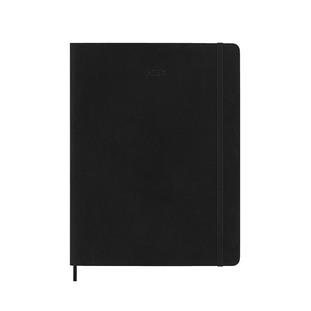 Image for MOLESKINE- 2024 - 12 MONTH WEEKLY NOTEBOOK SOFT COVER DIARY - EXTRA LARGE - BLACK from Angletons Office National
