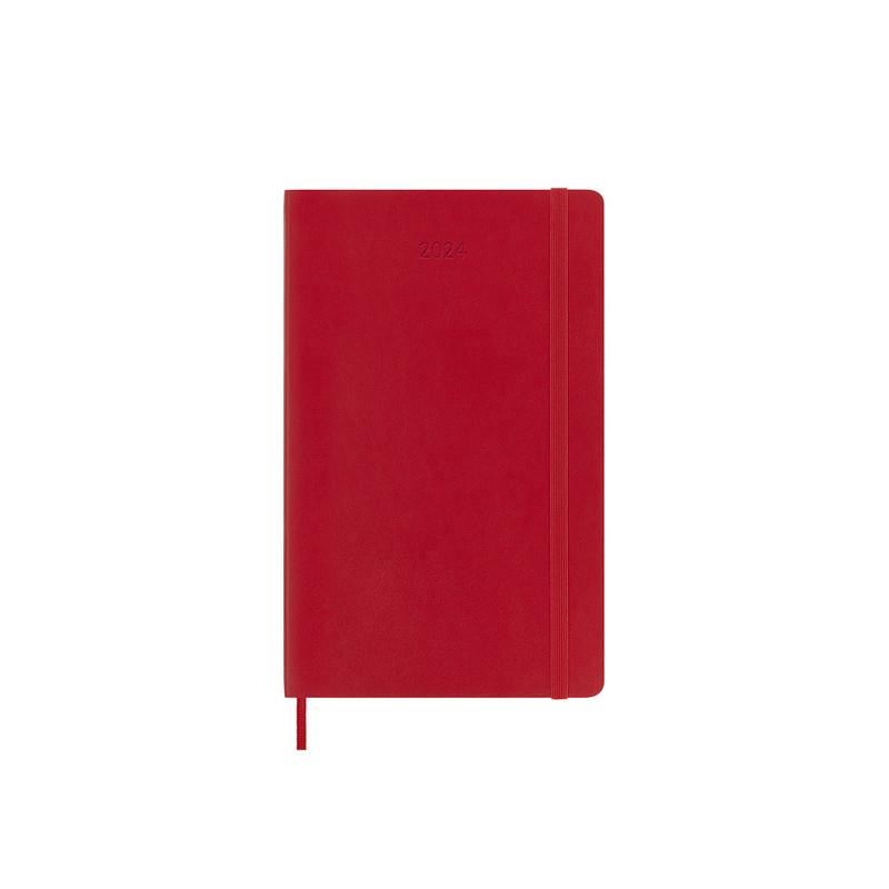 Image for MOLESKINE - 2024 - 12 MONTH DAILY SOFT COVER DIARY - LARGE - SCARLET RED from Angletons Office National