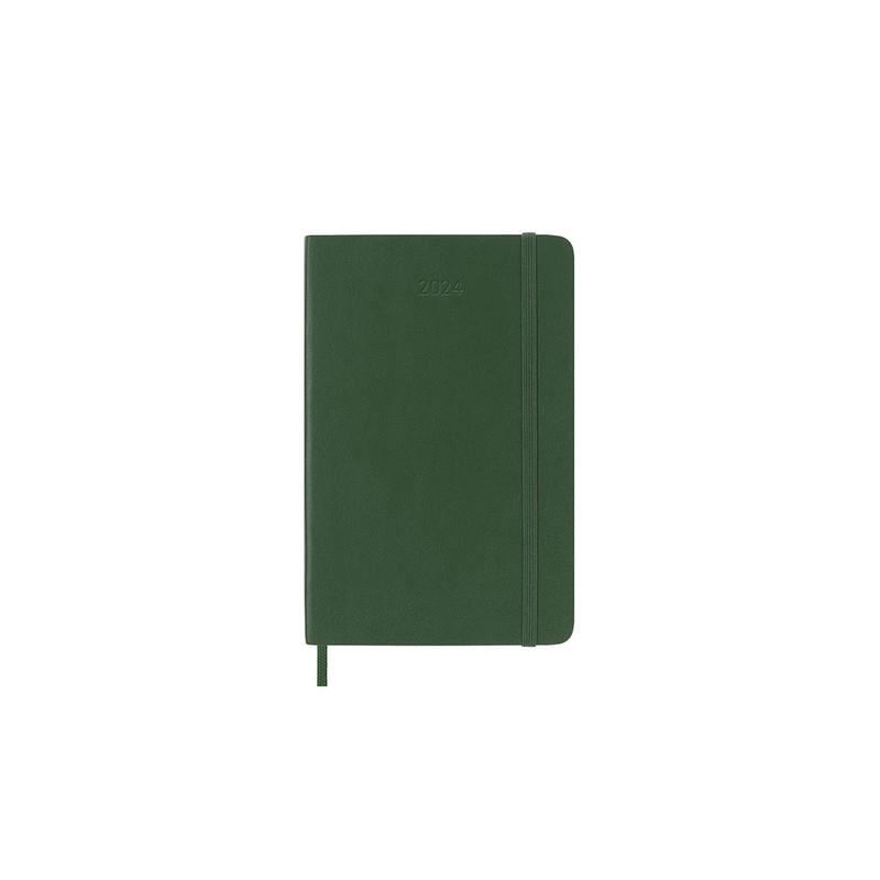 Image for MOLESKINE- 2024 - 12 MONTH WEEKLY NOTEBOOK SOFT COVER DIARY - POCKET - MYRTLE GREEN from Angletons Office National