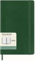 moleskine- 2024 - 12 month weekly notebook soft cover diary - large - myrtle green