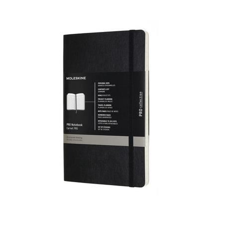 Image for MOLESKINE PROFESSIONAL NOTEBOOK LARGE SOFT COVER BLACK from Angletons Office National