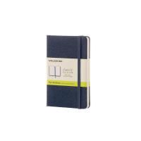 moleskine classic hard cover pocket notebook plain saphire blue