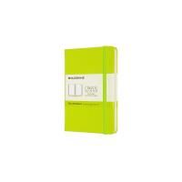 moleskine - classic hard cover notebook - plain - pocket - lemon green