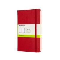 moleskine - classic hard cover notebook - plain - medium - scarlet red