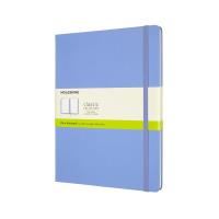 moleskine classic hard cover plain notebook, extra large hydrangea blue