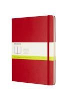 moleskine - classic hard cover notebook - plain - extra large - scarlet red