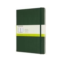 moleskine - classic hard cover notebook - plain - extra large - myrtle green