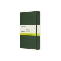 moleskine - classic soft cover notebook - plain - large - myrtle green