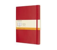 moleskine classic softcover ruled notebook, extra large red
