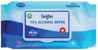 saniflex 75% alcohol antibacterial wipes pk 120
