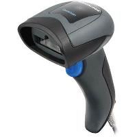 datalogic quickscan barcode scanner black 2d with usb cbl and stand