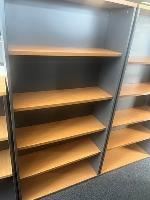 second hand  bookcase 1800h x 900w x 310d - beech/ironstone
