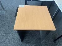 second hand | desk 590 x 590 - beech/ironstone