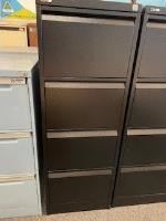 second hand | filing cabinet 4 drawers - black